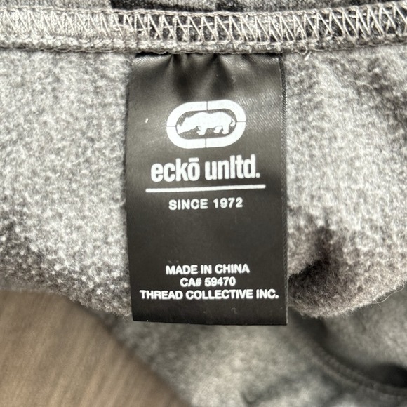 Ecko Unltd Camo Logo Jogger Pants Men's Gray/black Large - Picture 6 of 16
